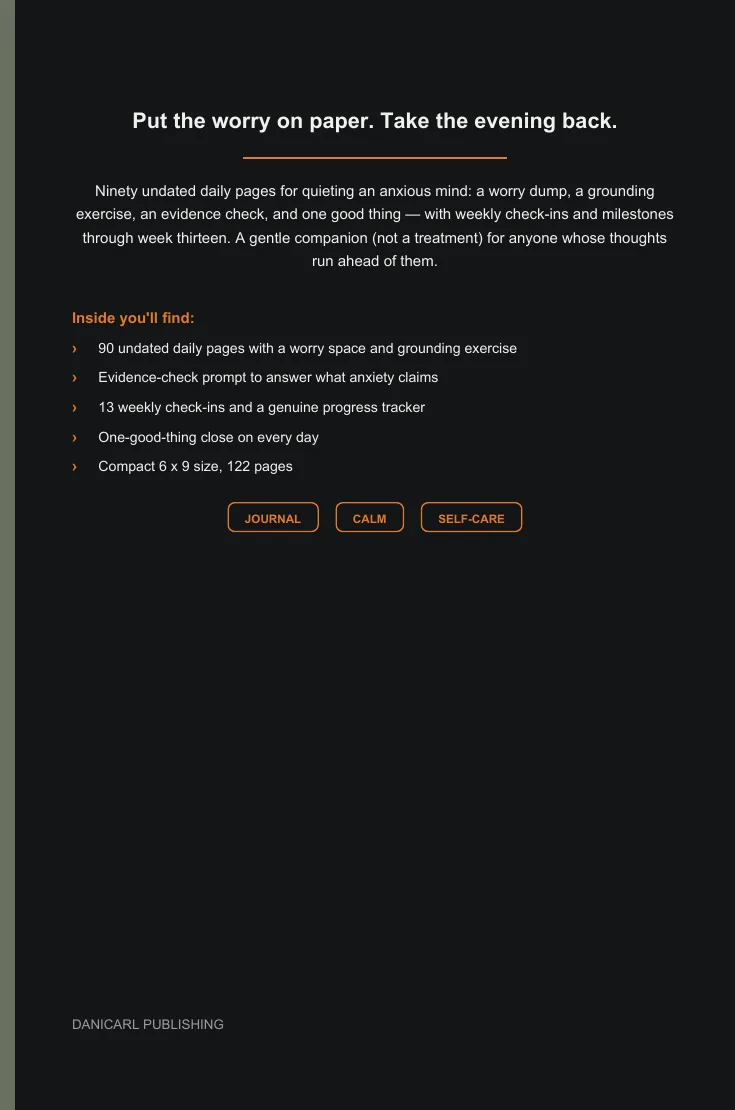 Anxiety Relief Journal — back cover