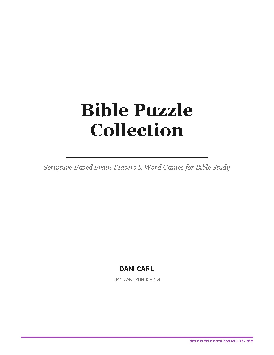 Bible Puzzle Collection — a page from the interior