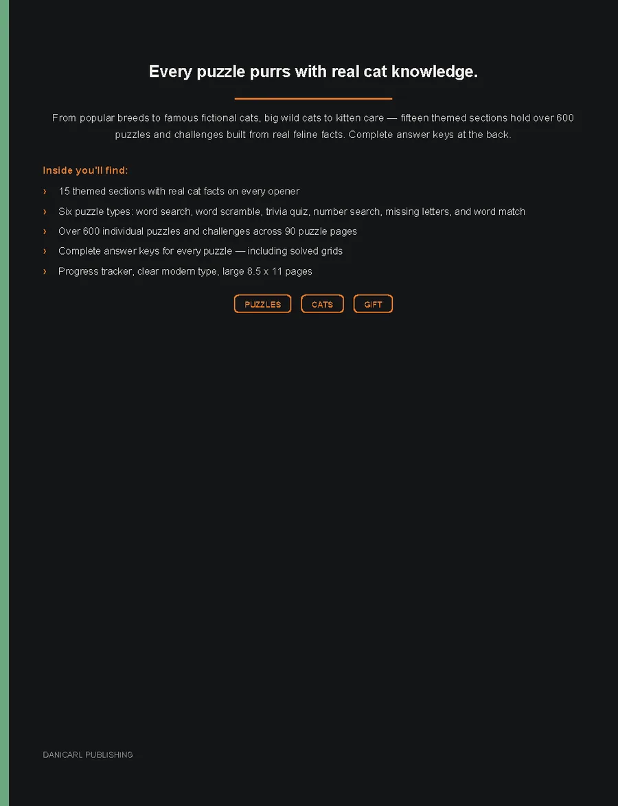 Brain Games for Cat Lovers — back cover