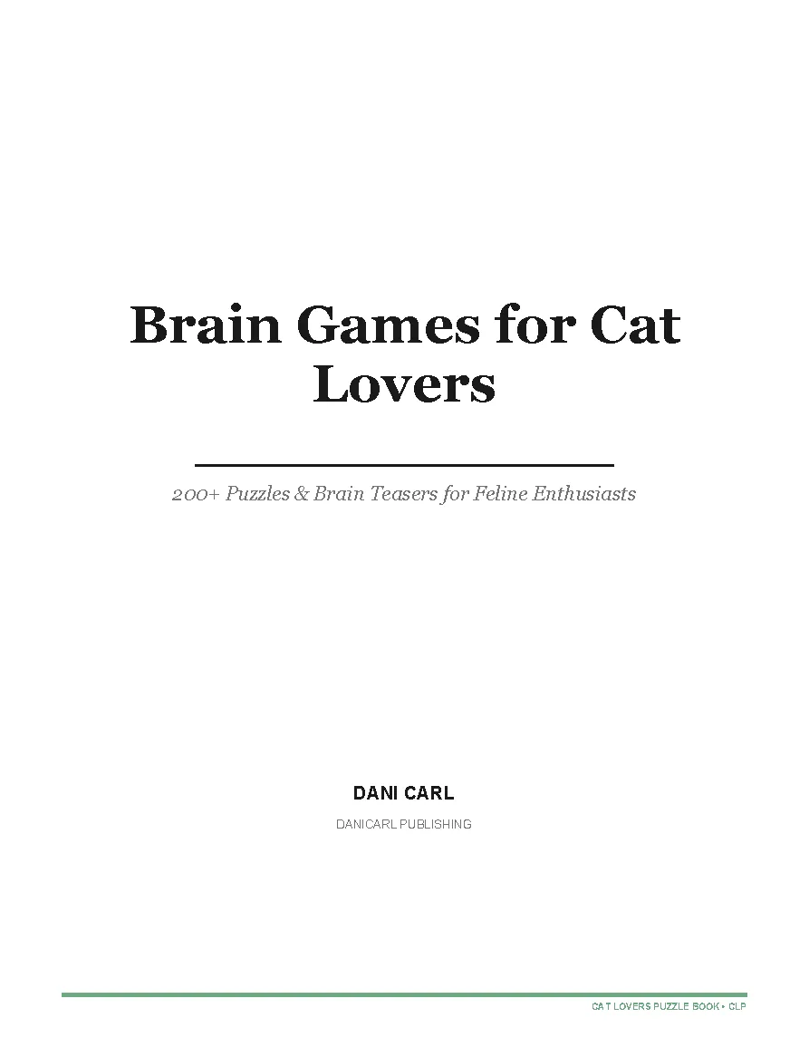 Brain Games for Cat Lovers — a page from the interior