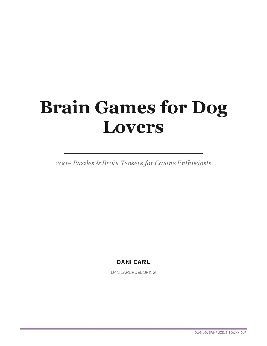Brain Games for Dog Lovers — a page from the interior