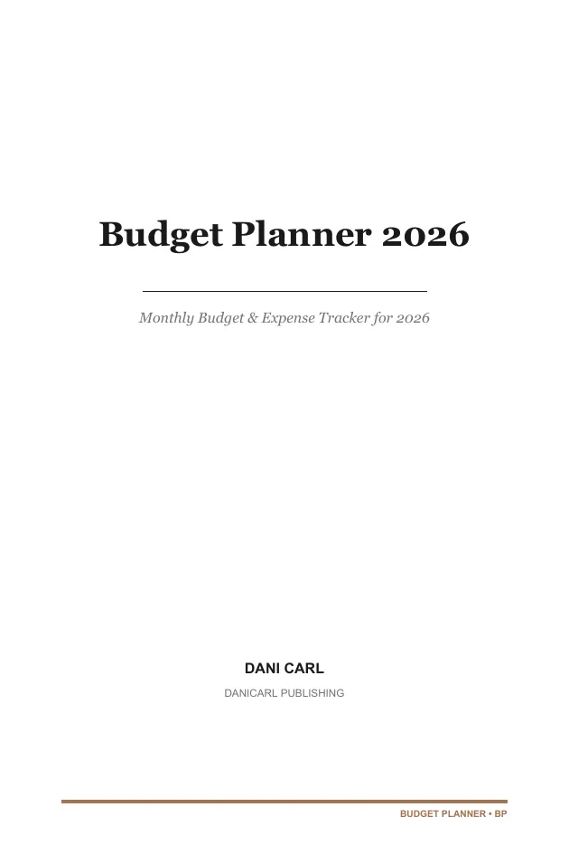 Budget Planner 2026 — a page from the interior
