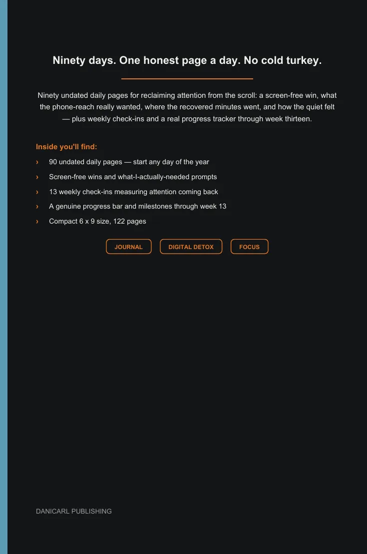 Digital Detox Journal — back cover