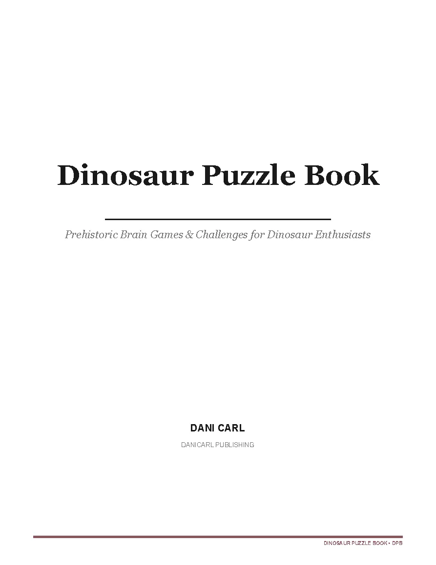 Dinosaur Puzzle Book — a page from the interior