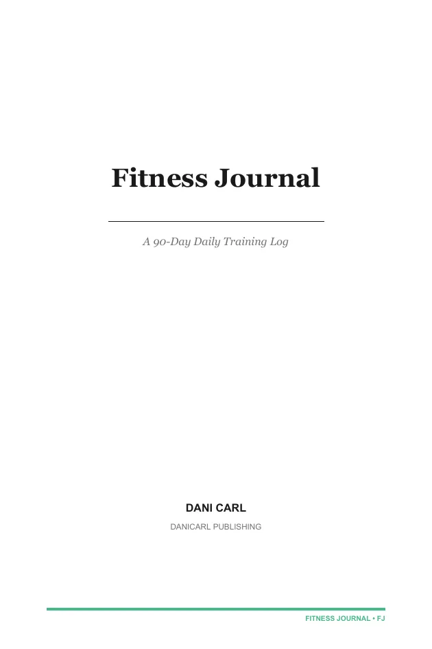 Fitness Journal — a page from the interior