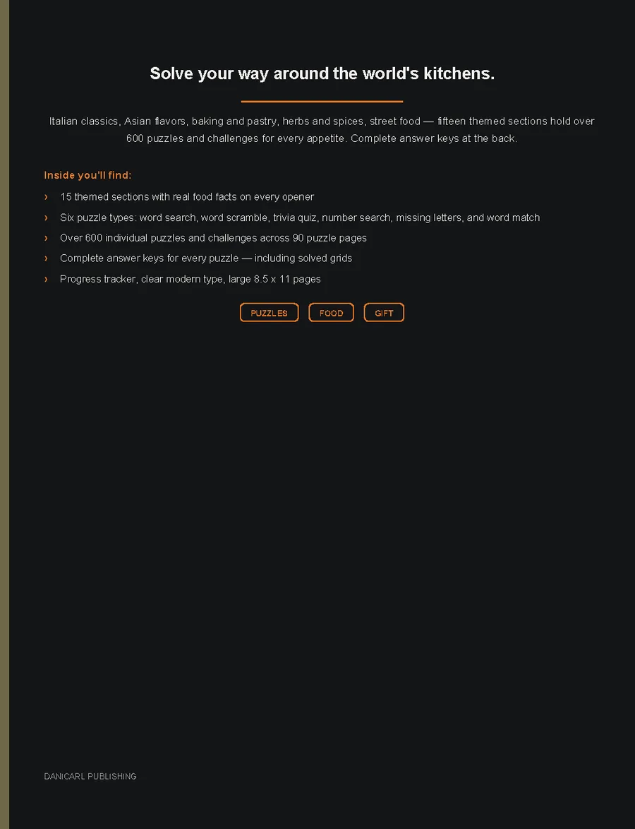Foodie Puzzle Book — back cover
