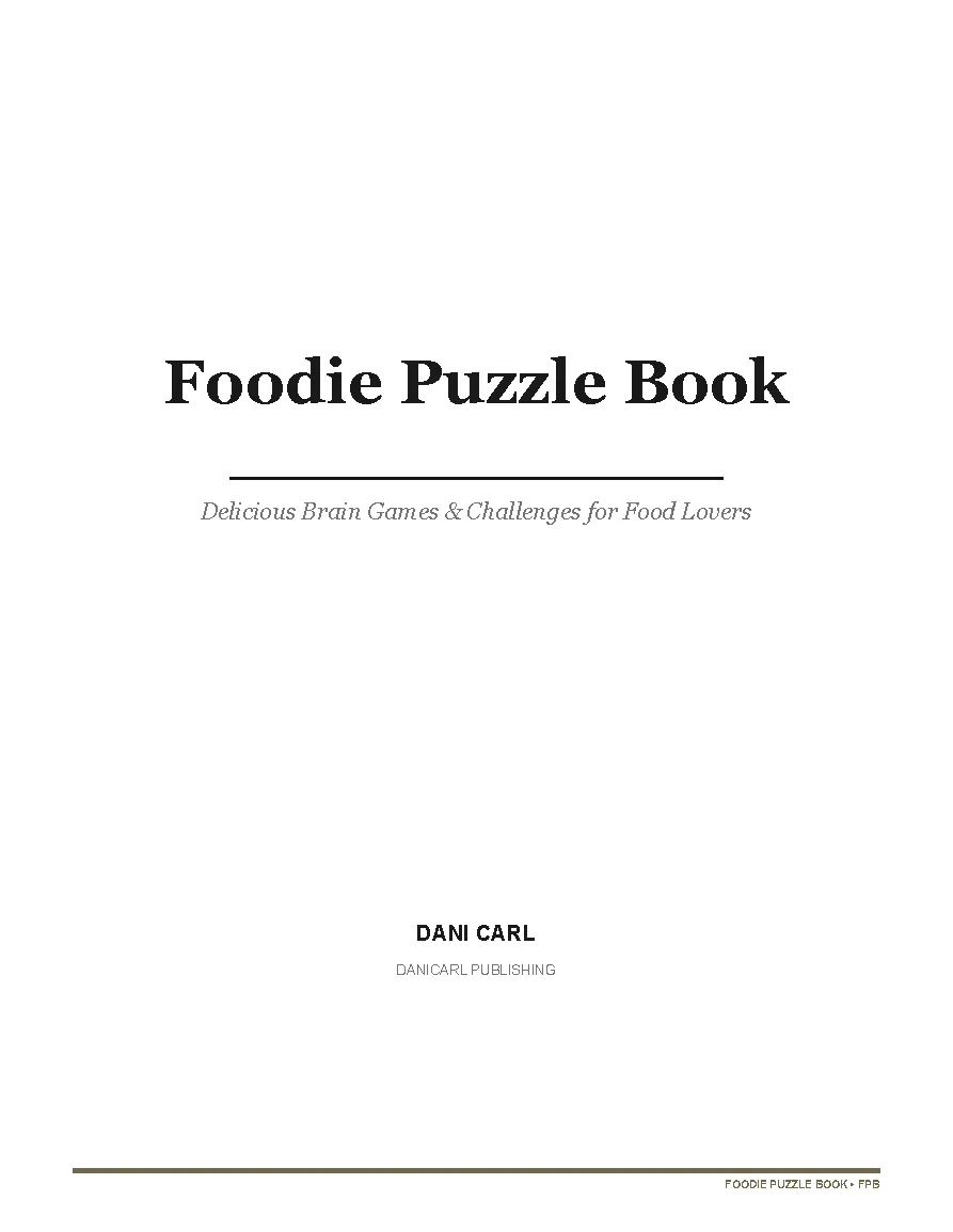 Foodie Puzzle Book — a page from the interior