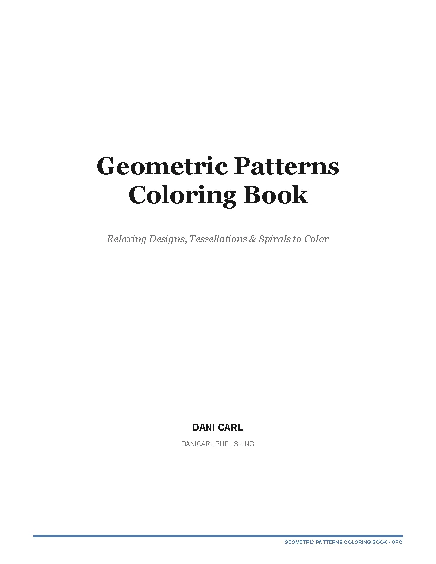 Geometric Patterns Coloring Book — a page from the interior