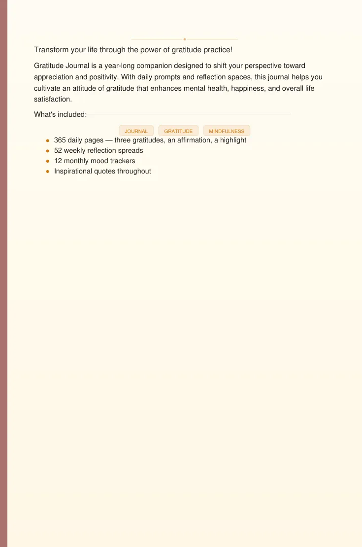 Gratitude Journal — back cover