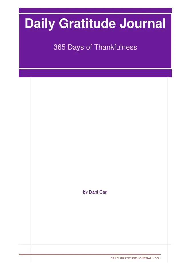 Gratitude Journal — a page from the interior