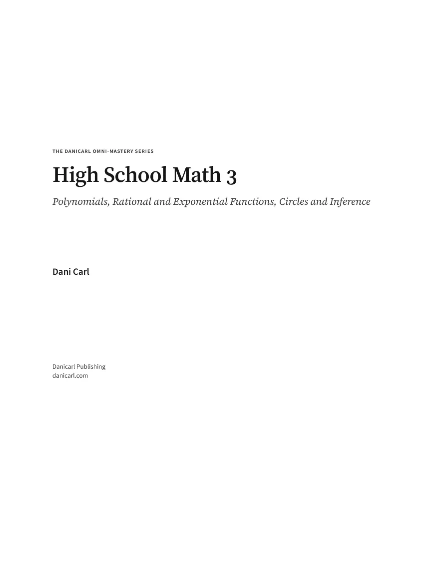 High School Math 3 — a page from the interior