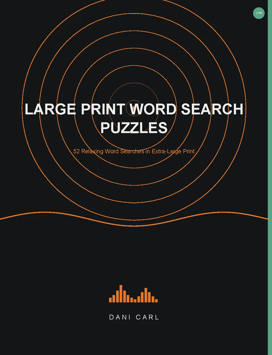 Large Print Word Search Puzzles by Dani Carl — cover