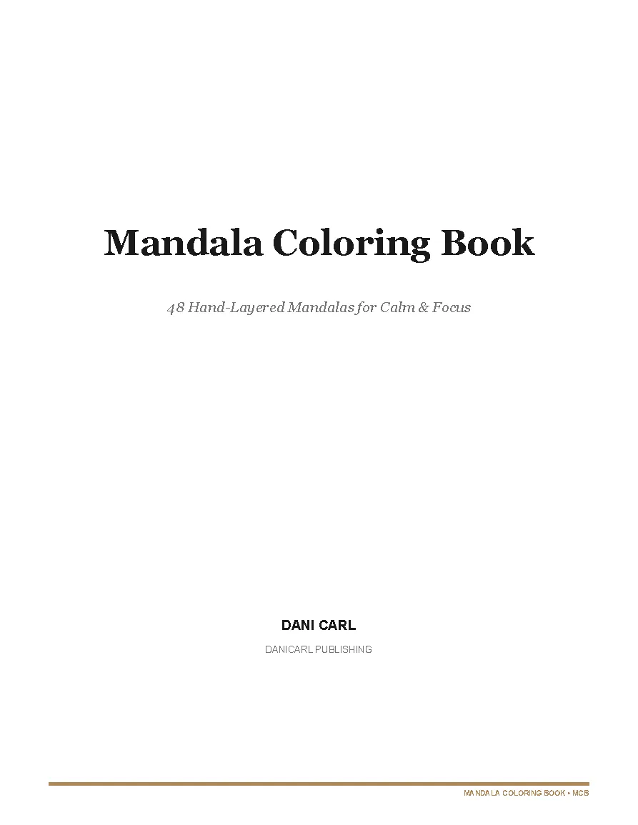 Mandala Coloring Book — a page from the interior