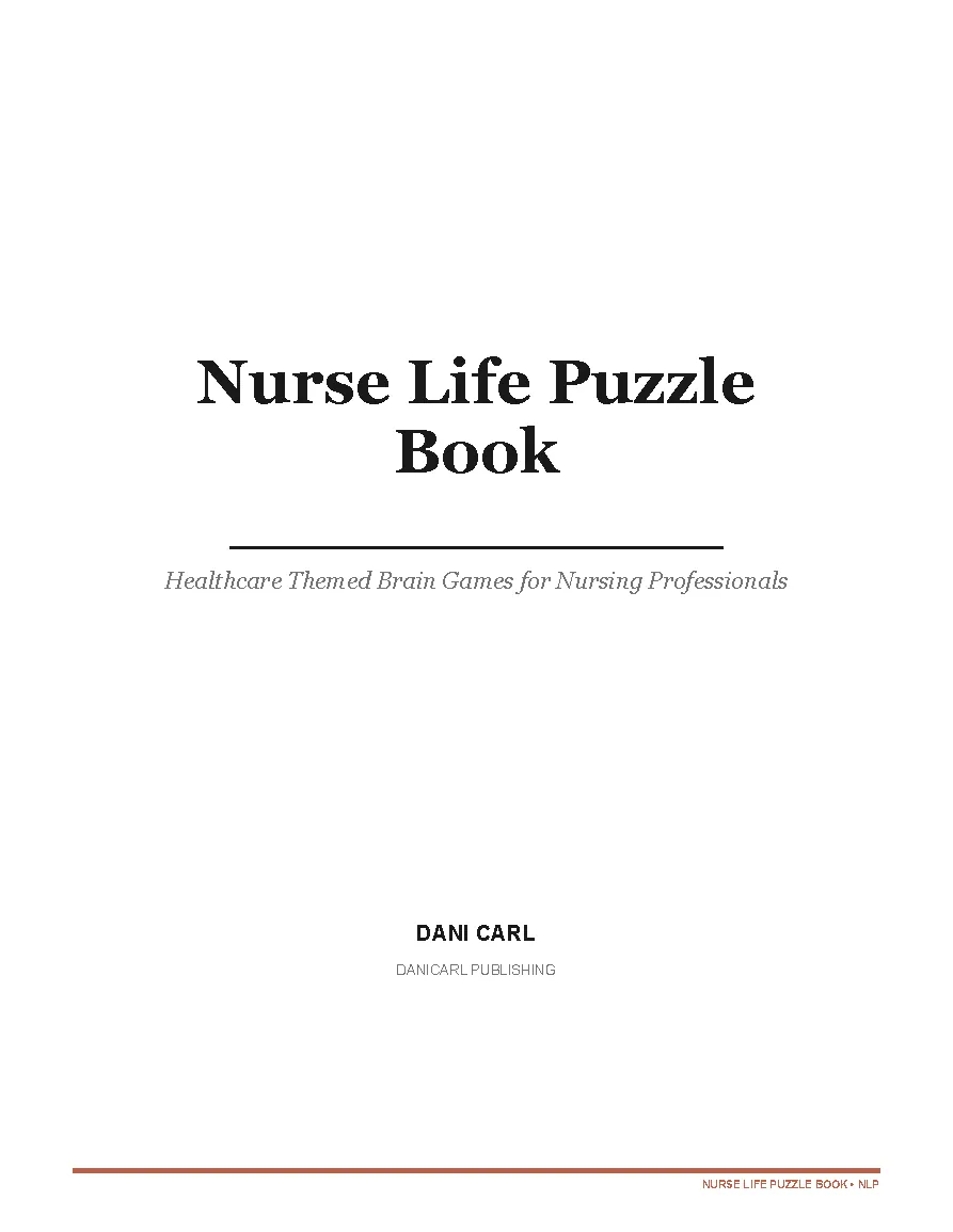 Nurse Life Puzzle Book — a page from the interior