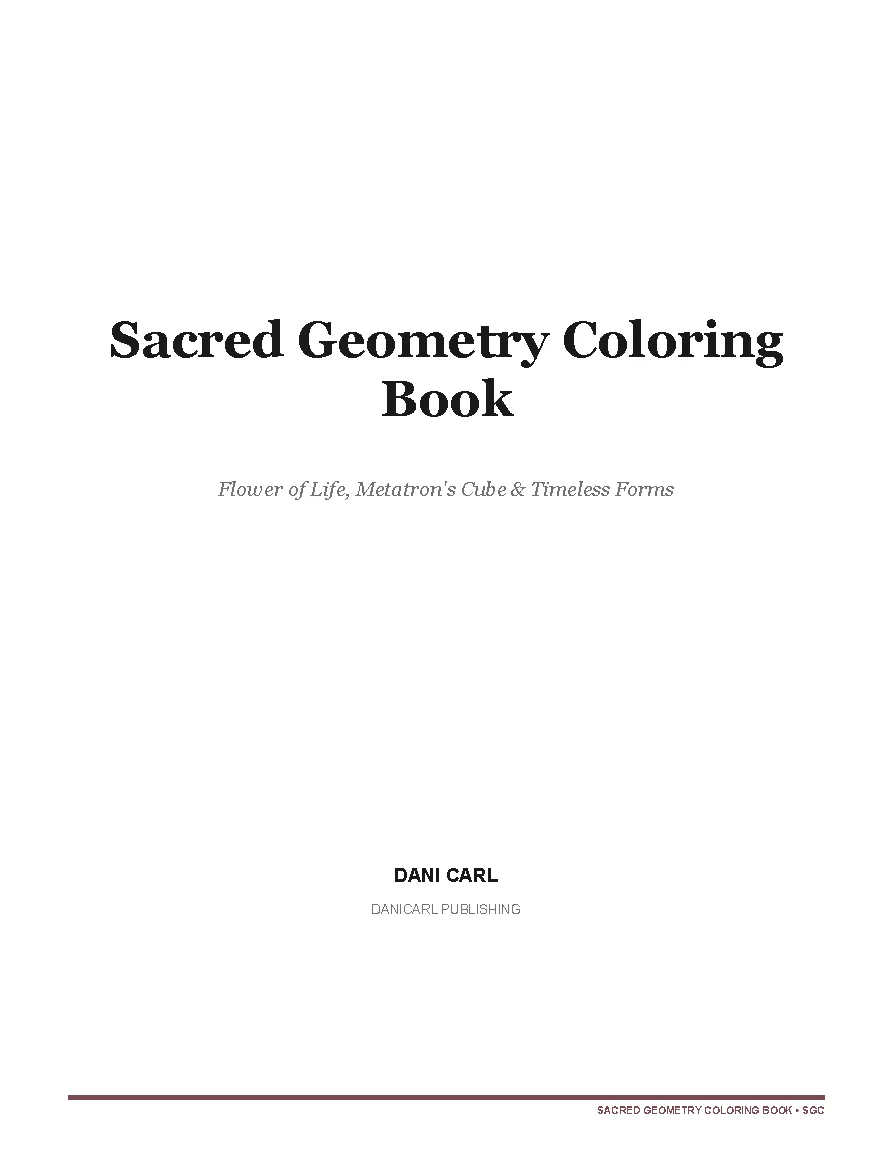 Sacred Geometry Coloring Book — a page from the interior