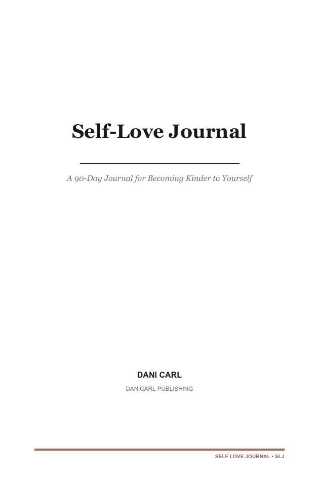 Self-Love Journal — a page from the interior