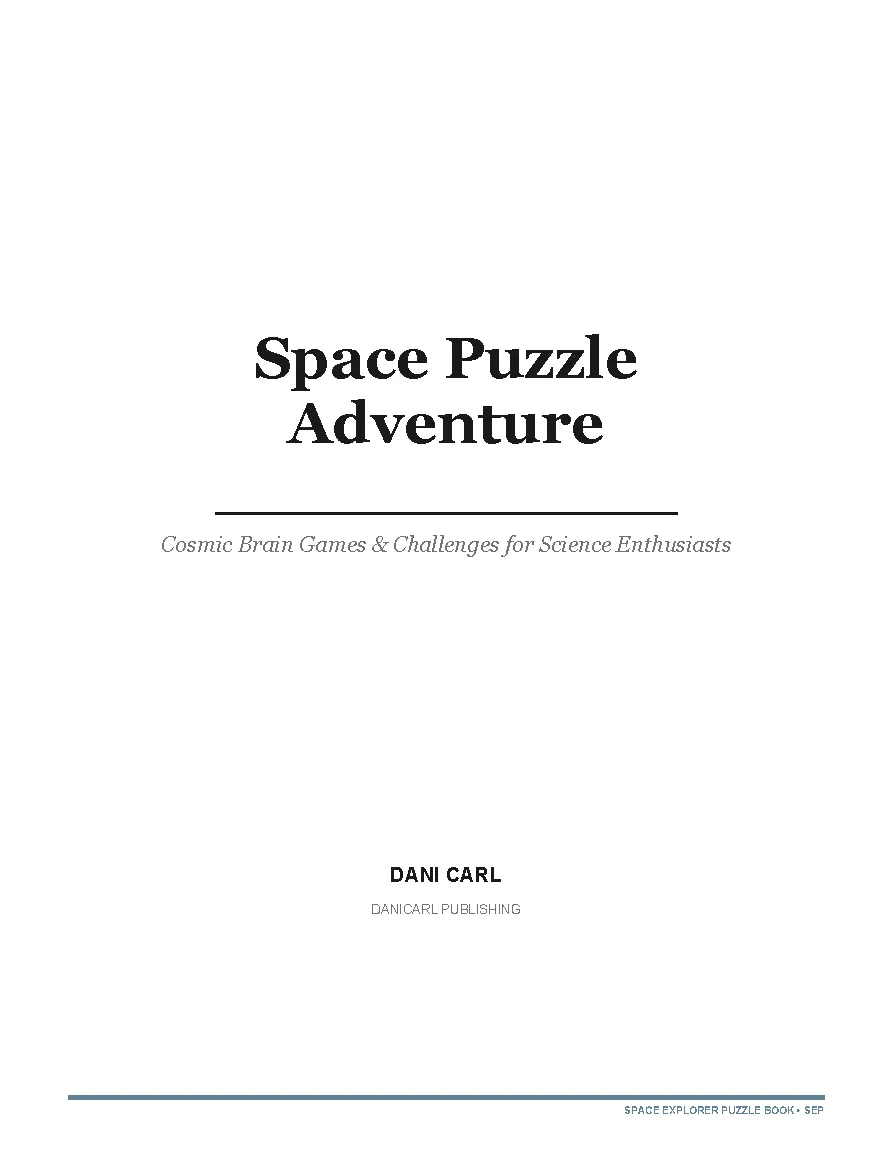 Space Puzzle Adventure — a page from the interior