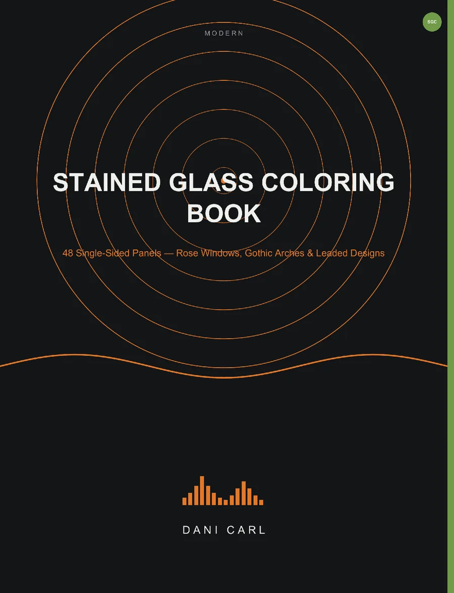 Stained Glass Coloring Book by Dani Carl — cover