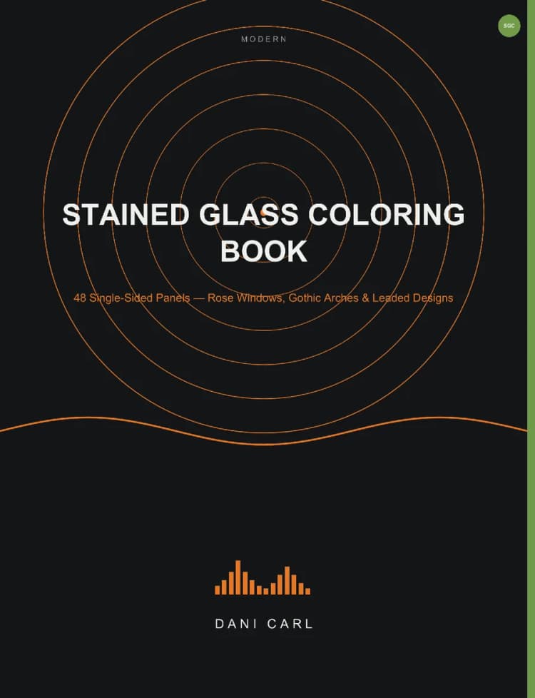 Stained Glass Coloring Book cover