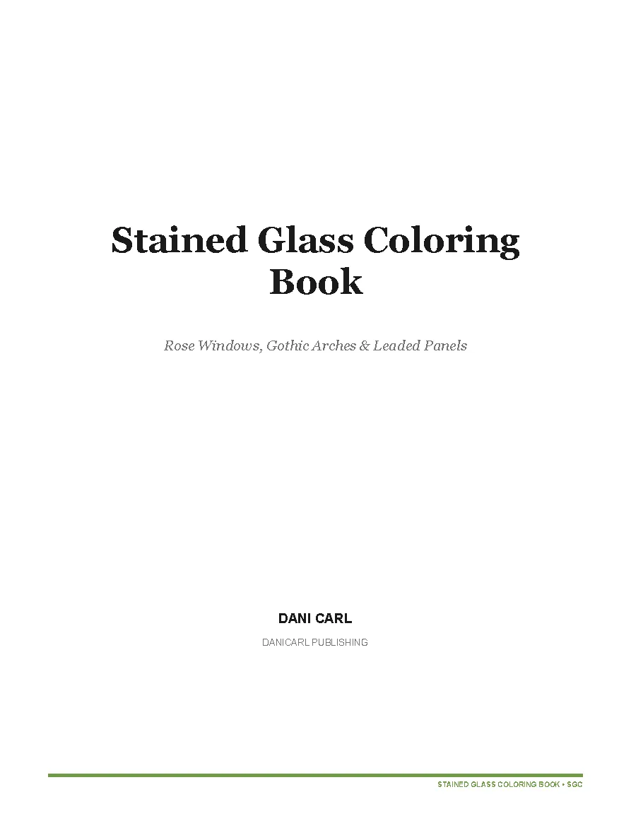 Stained Glass Coloring Book — a page from the interior